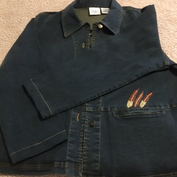 Jane Seymour Denim Jacket Vintage Size Large  Like New - Picture 8 of 13